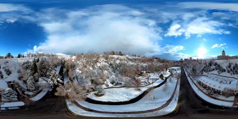 Flying Thru the Park in 8K 360VR Stock Footage 166984021