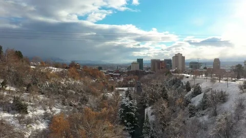 Flying Thru The Park Stock Footage 166981486