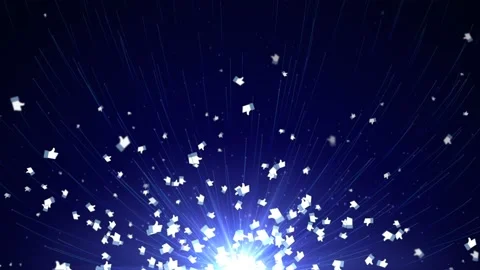 Flying Thumb Up Shape Animation, Social Media Reaction, Background, Loop Video stock 221831987