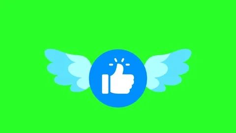 Flying Thumbs Up Icon with Wings for Approval and Success Concept Vídeos de archivo 320197903