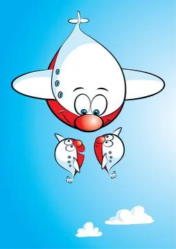 Flying together Stock Illustration