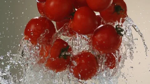 Flying tomatoes. Stock Footage 83722308