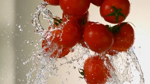 Flying tomatoes. Stock Footage 83722413