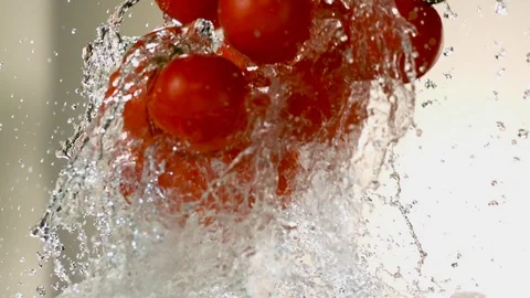 Flying tomatoes. Stock Footage 83722422