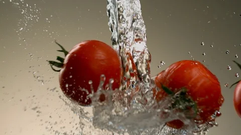 Flying tomatoes. Stock Footage 83722709