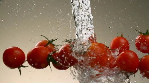 Flying tomatoes. Stock Footage 83722757