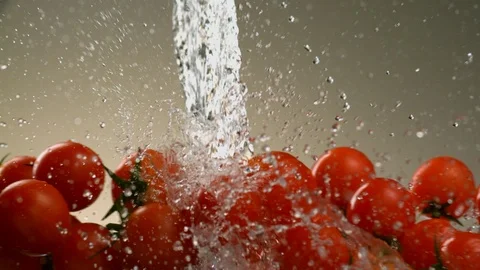 Flying tomatoes. Stock Footage 83722833