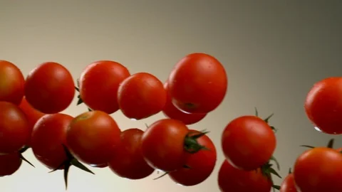 Flying tomatoes. Stock Footage 83722956