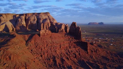 Flying toward bluff Stock Footage 89021687