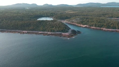 Flying toward the coast Video stock 248270927