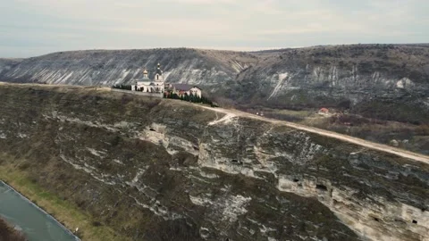 Flying toward Old Orhei Stock Footage 170378875