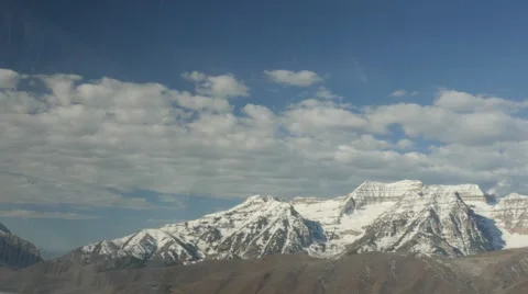 Flying toward snowy mountain Video stock 48981278