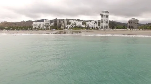 Flying Towards the Beach Stock-Footage 80972586