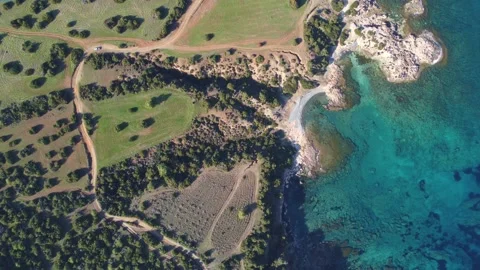Flying towards Blue Lagoon Stock Footage 145495945