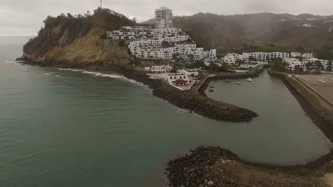 Flying Towards Casa Blanca Stock Footage 80972706