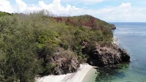 Flying Towards the Cliff Stock Footage 138976926