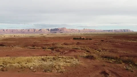 Flying towards a desert plan in Utah Video stock 153249727