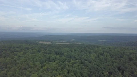 Flying Towards Farm Fields Over Rural New York Stock Footage 95208211