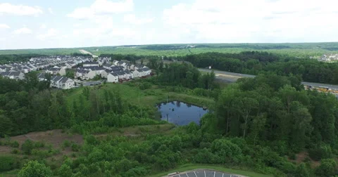 Flying Towards a Freeway in 4K Stock Footage 50803666