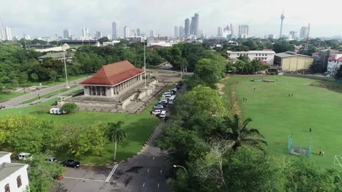 Flying towards the Independence Square Video stock 288234352