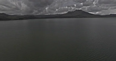 Flying towards Mount Batur Stock Footage 71829089