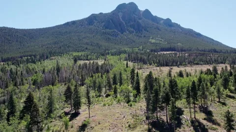 Flying Towards a Mountain Stock Footage 250434339