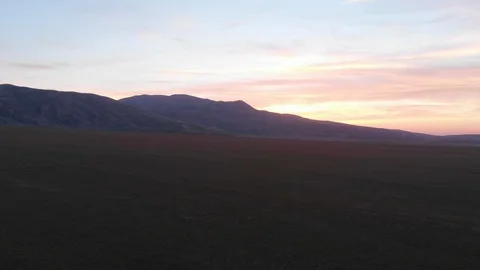 Flying Towards Mountains At Sundown Stock Footage 89677451