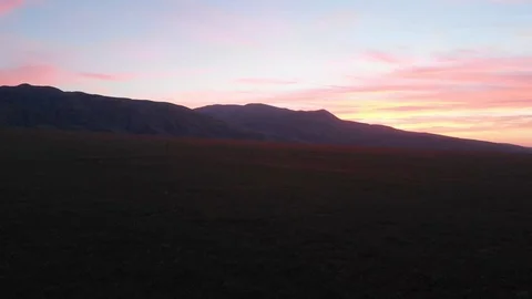 Flying Towards Mountains At Sundown Stock Footage 89799226