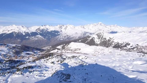 Flying towards Mt Blanc 4K Stock Footage 128642698