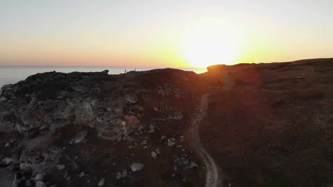 Flying Towards An Ocean Cliff Stock Footage 95679841