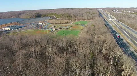 Flying Towards the Park Видео 48043101