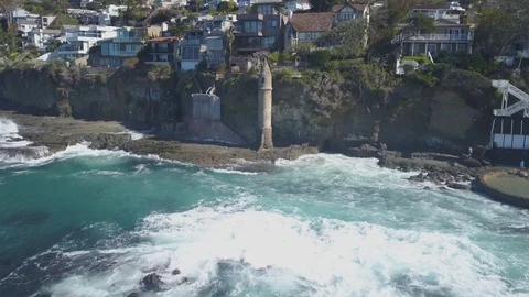 Flying towards Pirate Tower Video stock 73438244