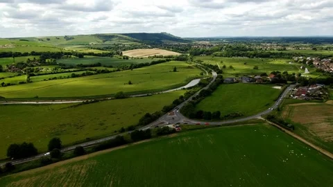 Flying towards the River Adur Stock Footage 197477602