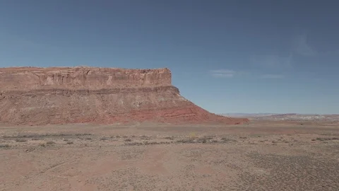 Flying towards rock formation outside of Moab, Utah Stock Footage 113765063
