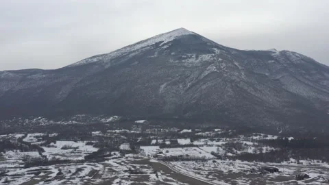 Flying towards Rtanj mountain in Eastern Serbia 4K aerial video Stock Footage 105308455