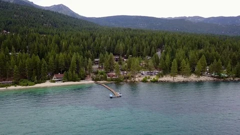 Flying Towards The Shoreline Stock Footage 81014883