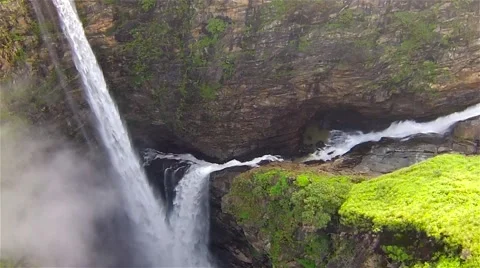 Flying towards a waterfall. Stock Footage 51069800