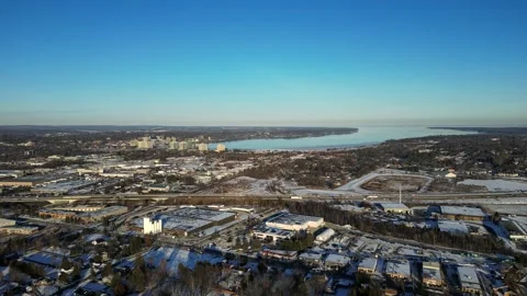 FLYING TOWARDSBARRIE Stock Footage 231630394