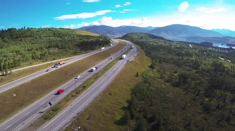 Flying with Traffic Stock Footage 41713663