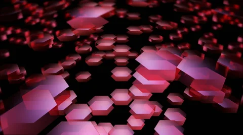 Flying transparent hexagon Stock-Footage 46733907