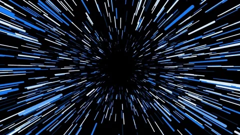 Flying trought hyperspace, abstract animation in blue colors, seamless loop. Stock Footage 85036742