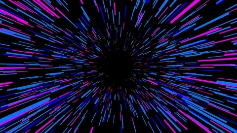 Flying trought hyperspace, abstract animation, seamless loop Stock Footage 85036990