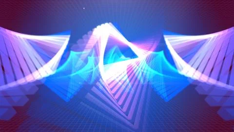 Flying Tunnel Triangle Light Retro 13 Illustrazione stock