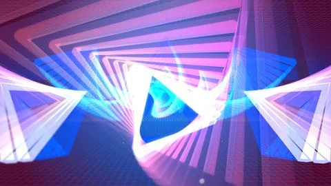 Flying Tunnel Triangle Light Retro 11 库存插图