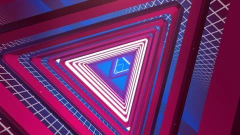 Flying Tunnel Triangle Light Retro 14 库存插图