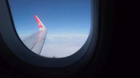 Flying Turkish Airlines Stock Footage 123359912