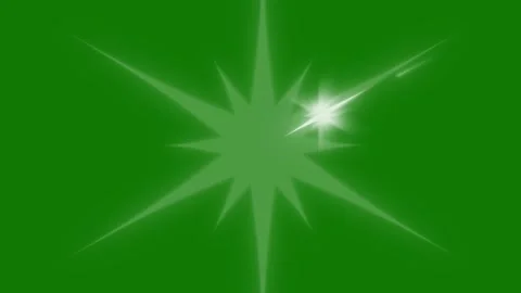 Flying Twinkle Star Sparkling Shine Animation On Green Screen Background Stock Footage 340637464
