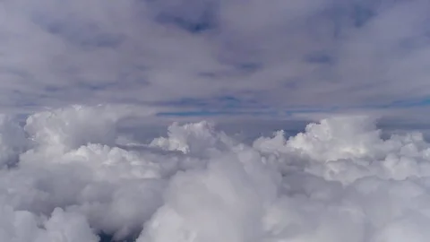 Flying under the cloud layer Stock Footage 76700528