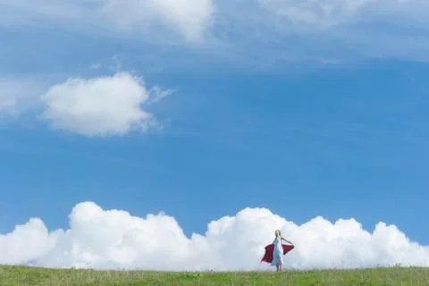 Flying under the clouds Stock Photos