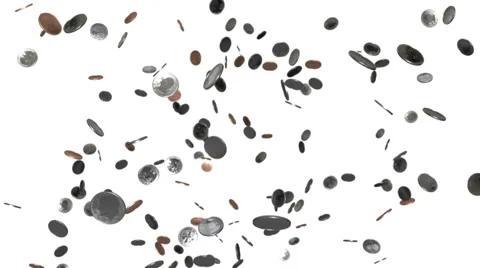Flying US Coins Stock Footage 47288198